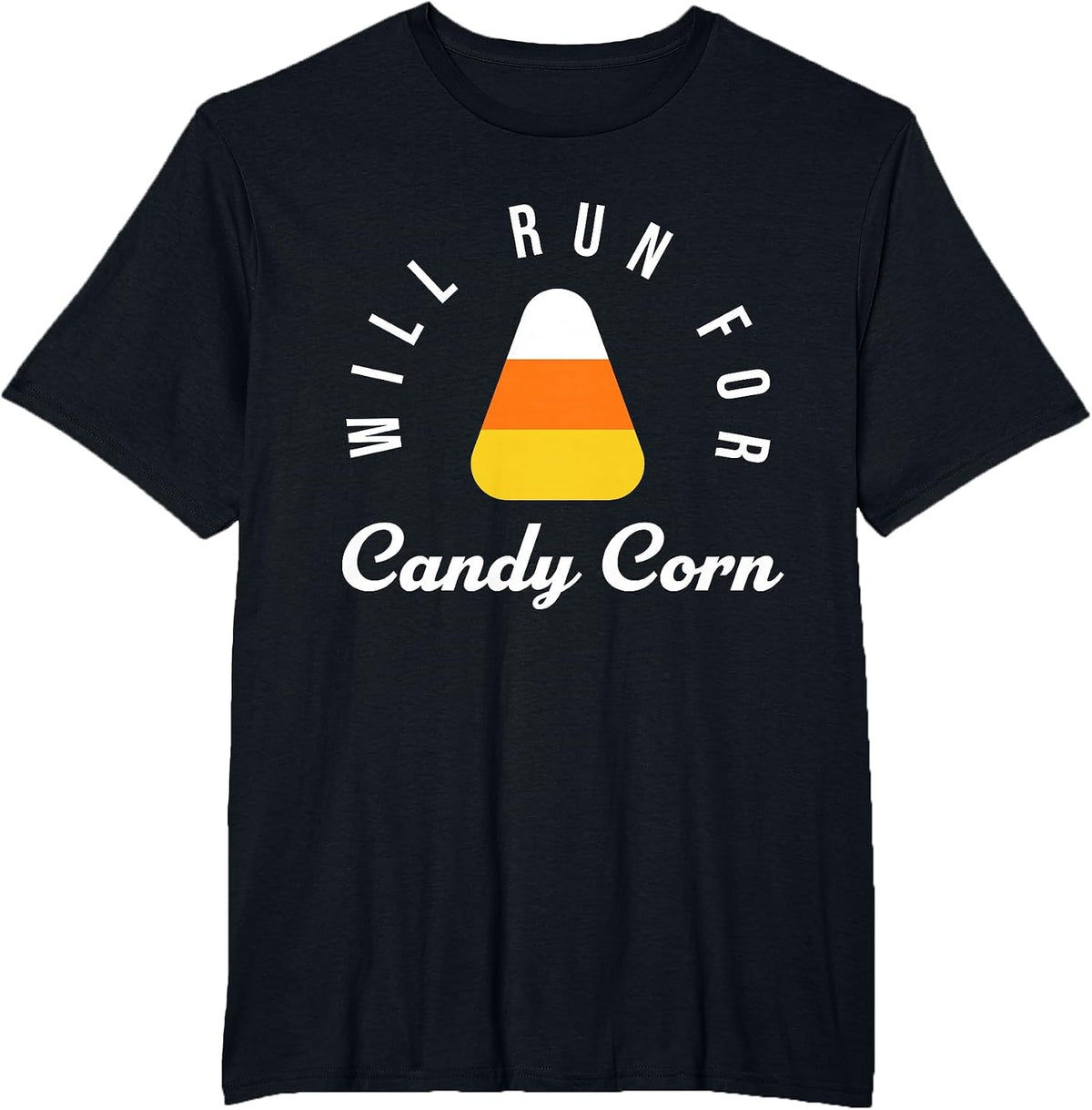 Halloween Running Costume Will Run for Candy Corn Lover T-Shirt - Black