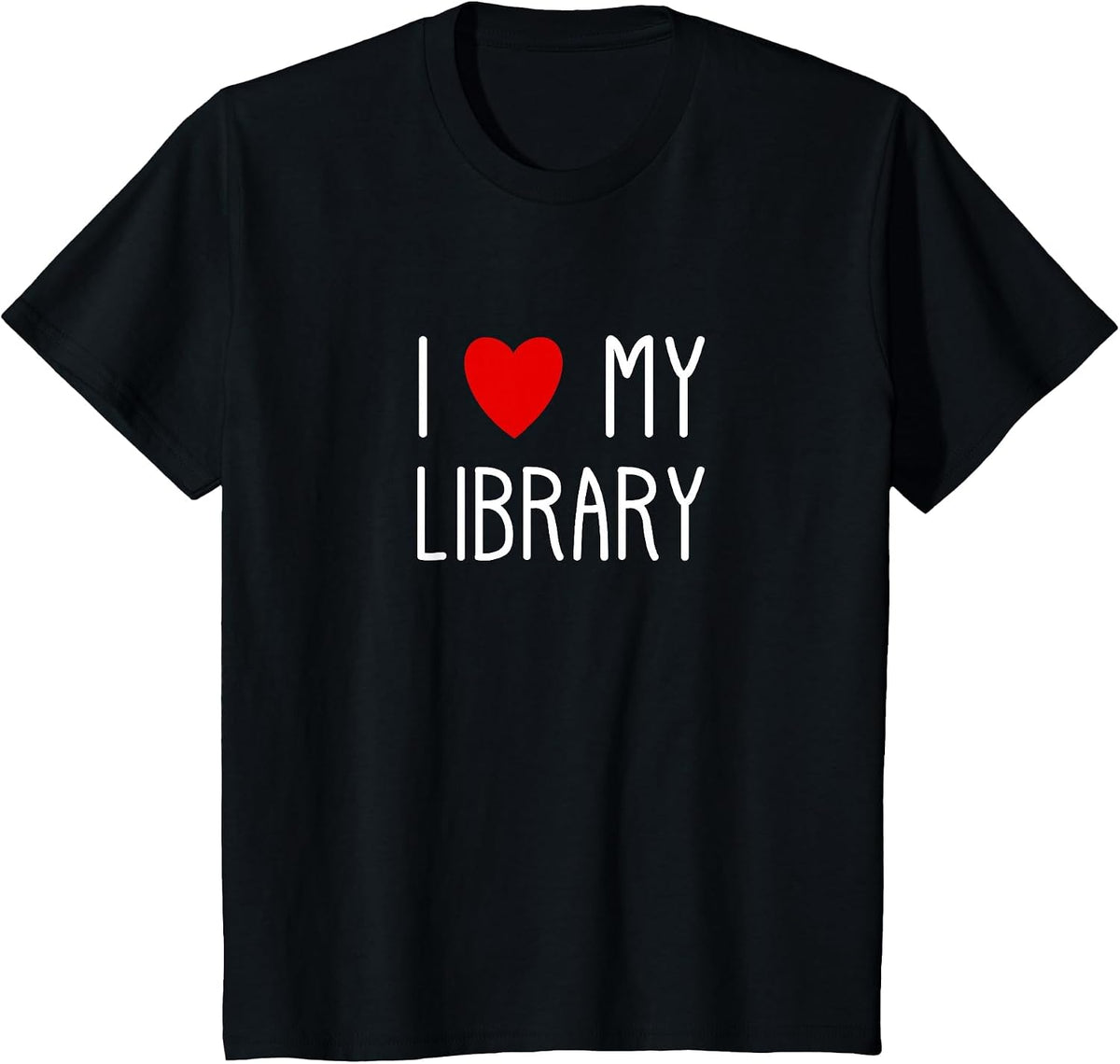 I Love My Library for Book Lovers Readers Librarian T-Shirt - Black