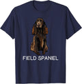 Field Spaniel Crazy Dog Lover T-Shirt - Navy Blue