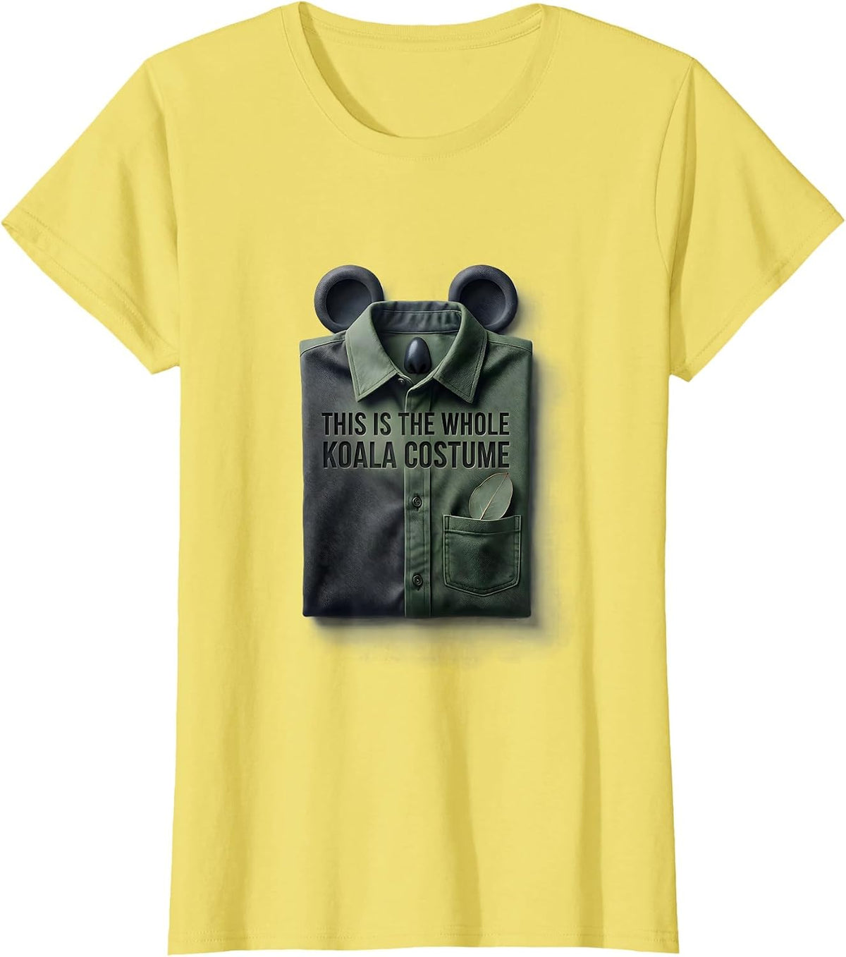 This Is The Whole Koala Costume Funny Koala Lover Novelty T-Shirt - Lemon Yellow