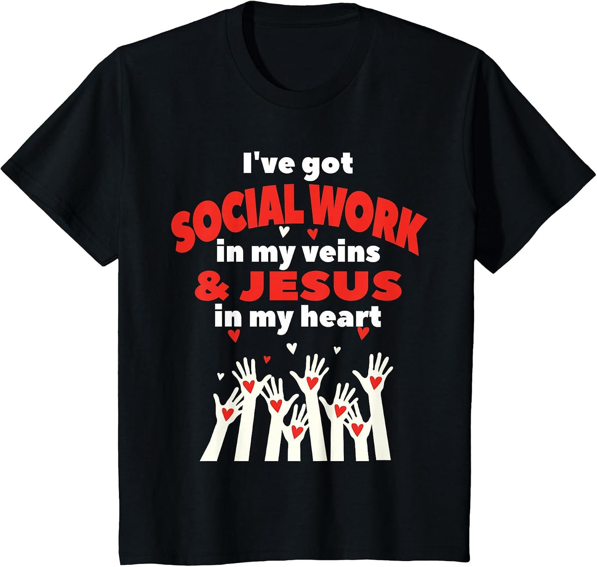 Social Worker Christian Jesus MSW Student Work Masters Grad T-Shirt - Black