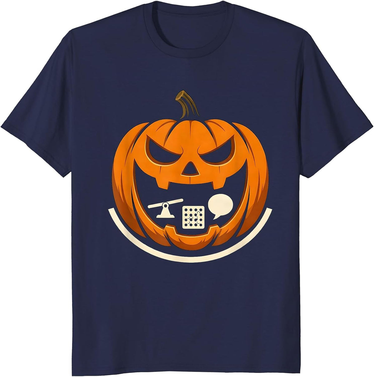Men's Halloween Therapy Squad Silhouette Rehab Symbol Costume T-Shirt - Navy Blue