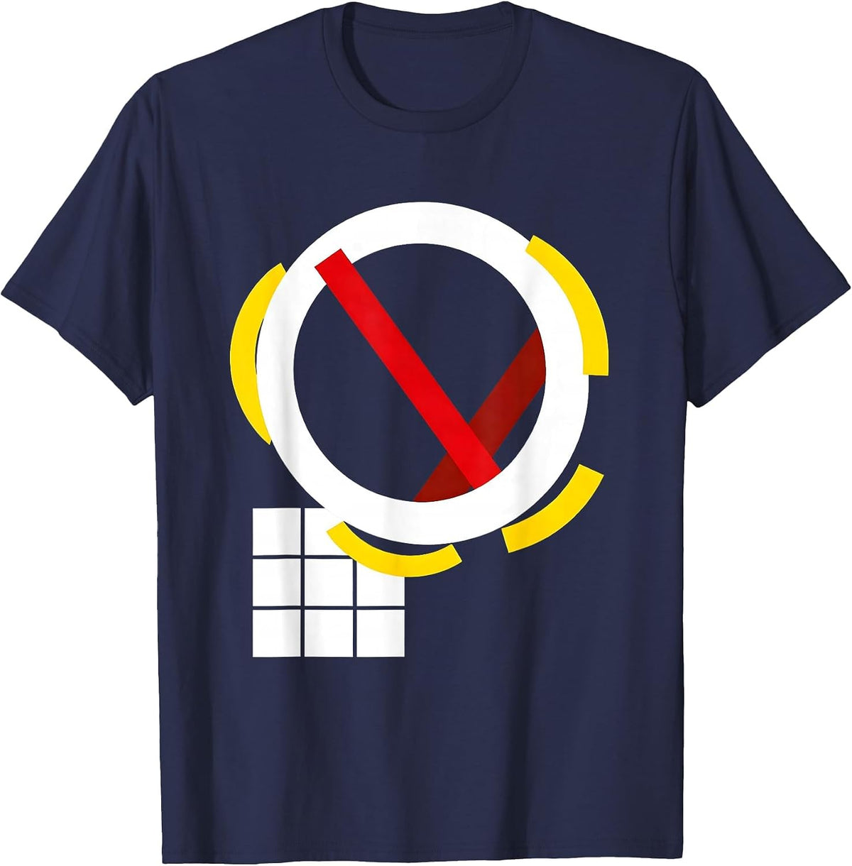 Communication Grid Bauhaus Modernist Special Ed Teacher T-Shirt - Navy Blue