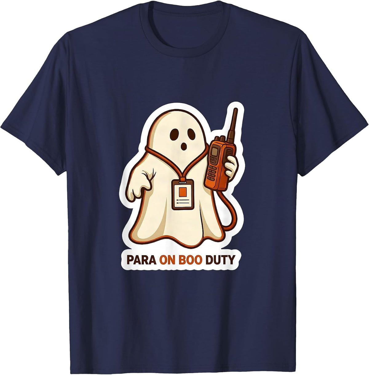 Para On Boo Duty Spooky SPED Paraprofessional Teacher T-Shirt - Navy Blue