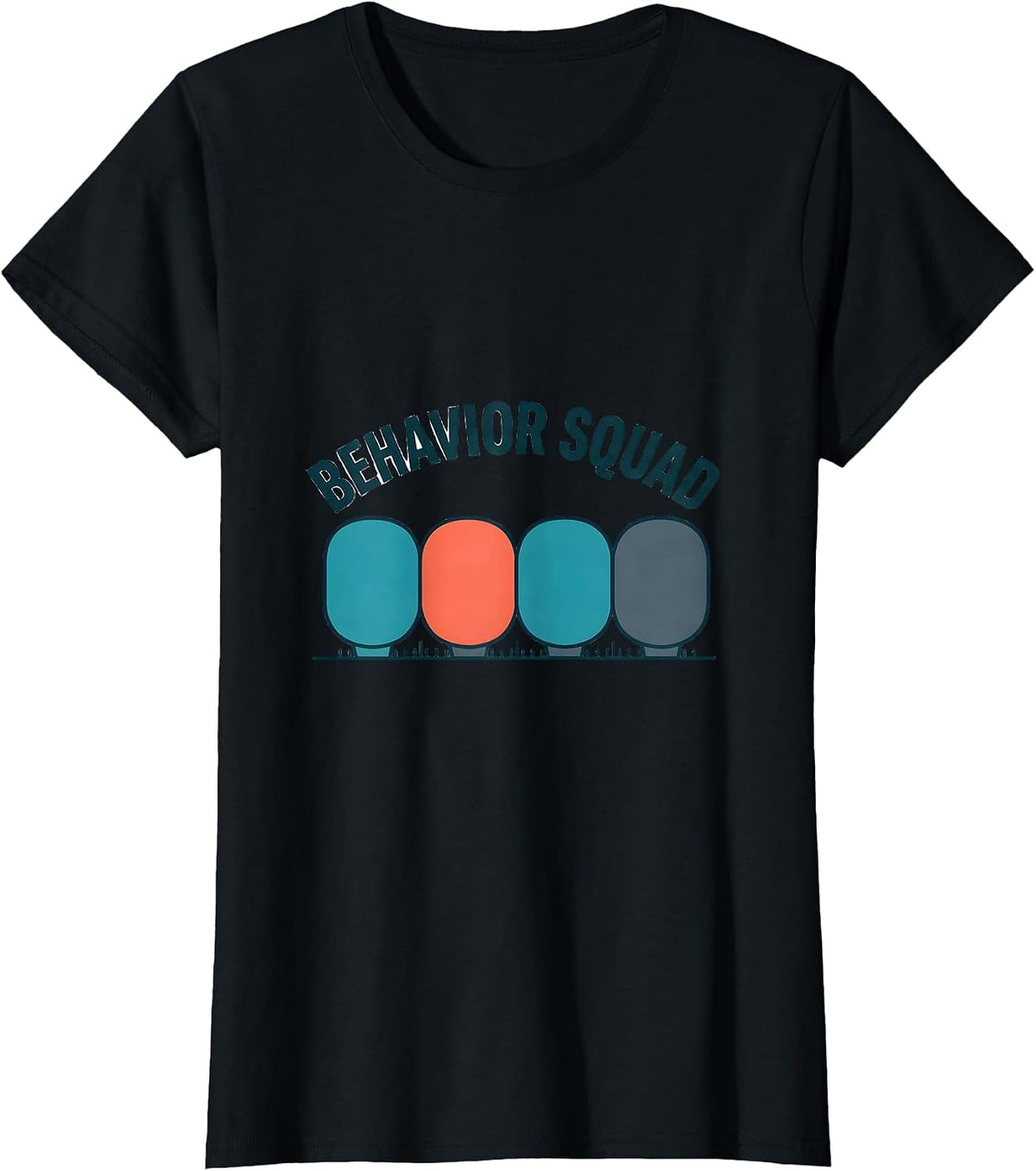 Behavior Squad Funny ABA Behavior Analyst Therapist RBT T-Shirt - Black