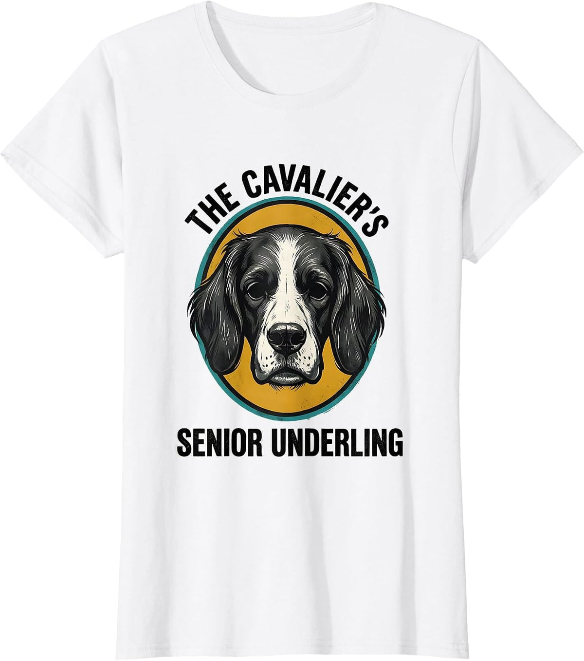The Cavalier's Senior Underling Midcentury Modern Cavalier T-Shirt - White