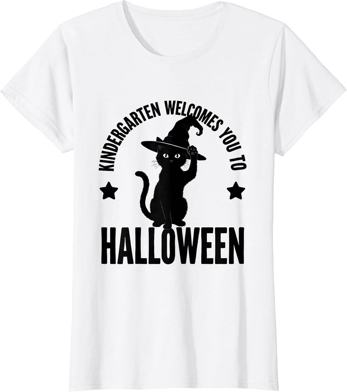 Kindergarten Welcomes You To Halloween Playful Teacher T-Shirt - White