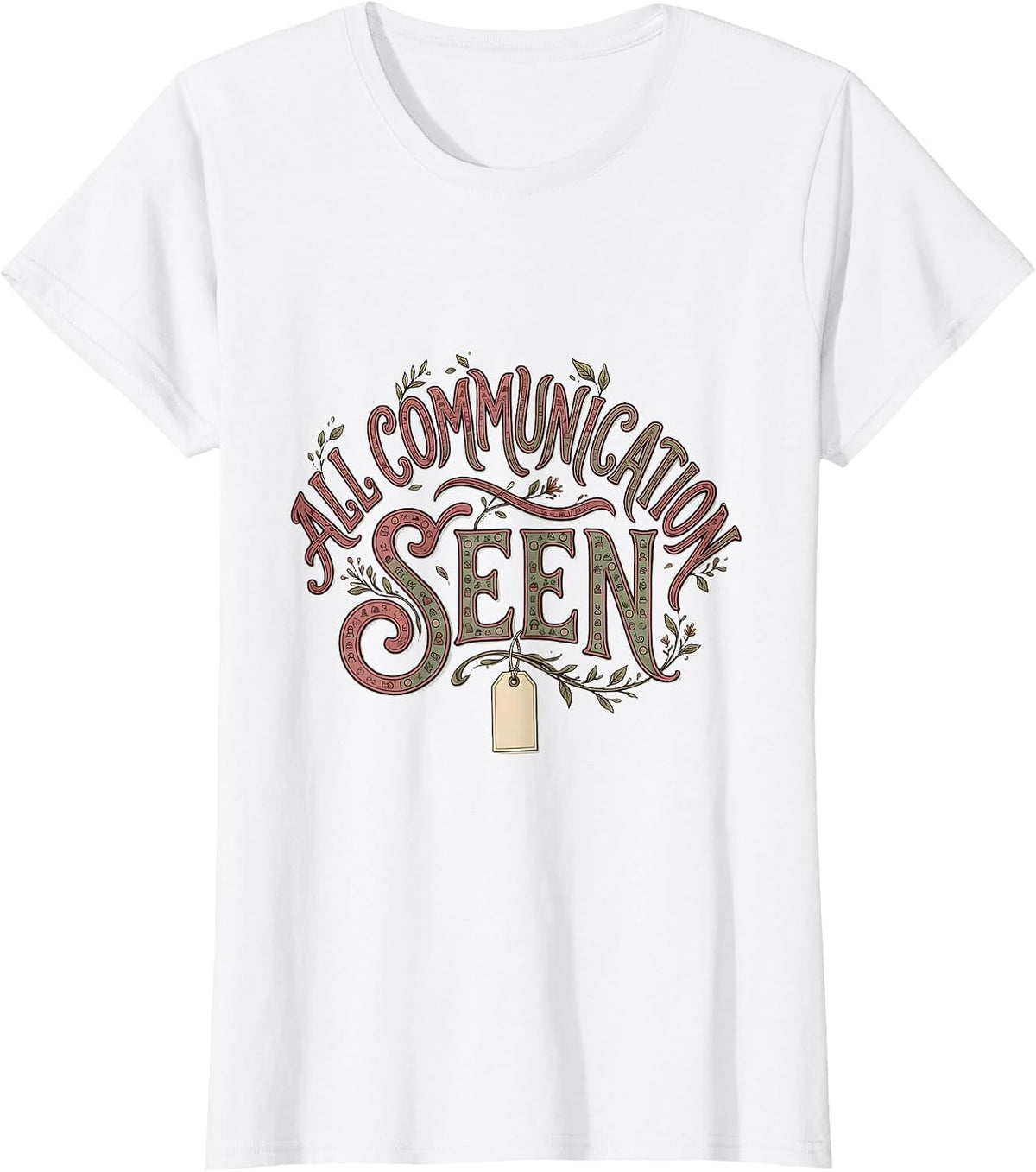 All Communication Seen Boho AAC Awareness Month Speech T-Shirt - White