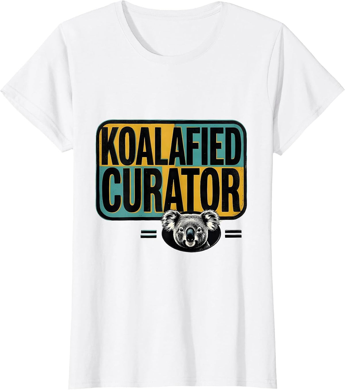 Koalafied Curator Midcentury Modern Koala Lover Gift T-Shirt - White