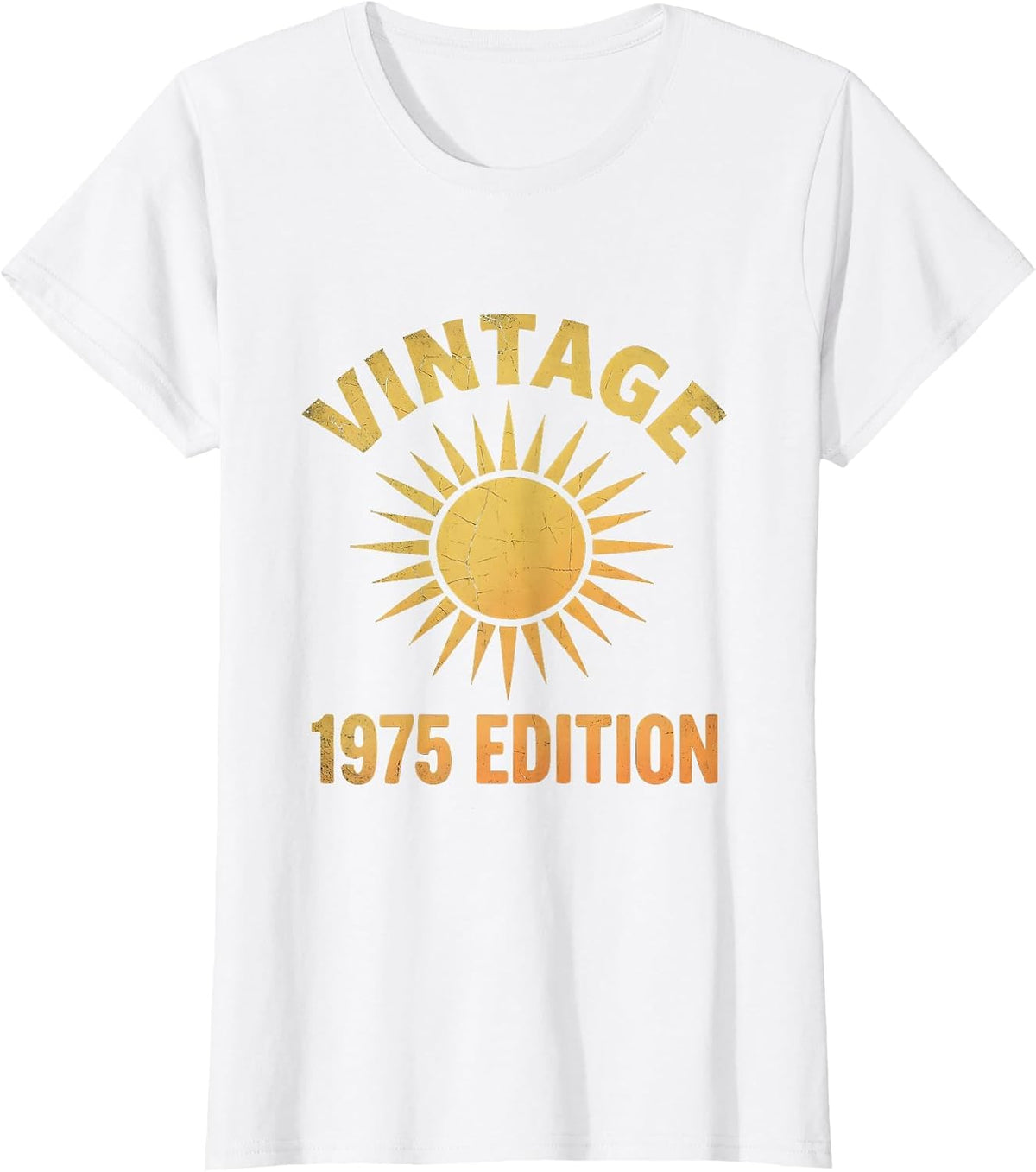 Vintage 1975 Edition Classic Birthday Design T-Shirt - White
