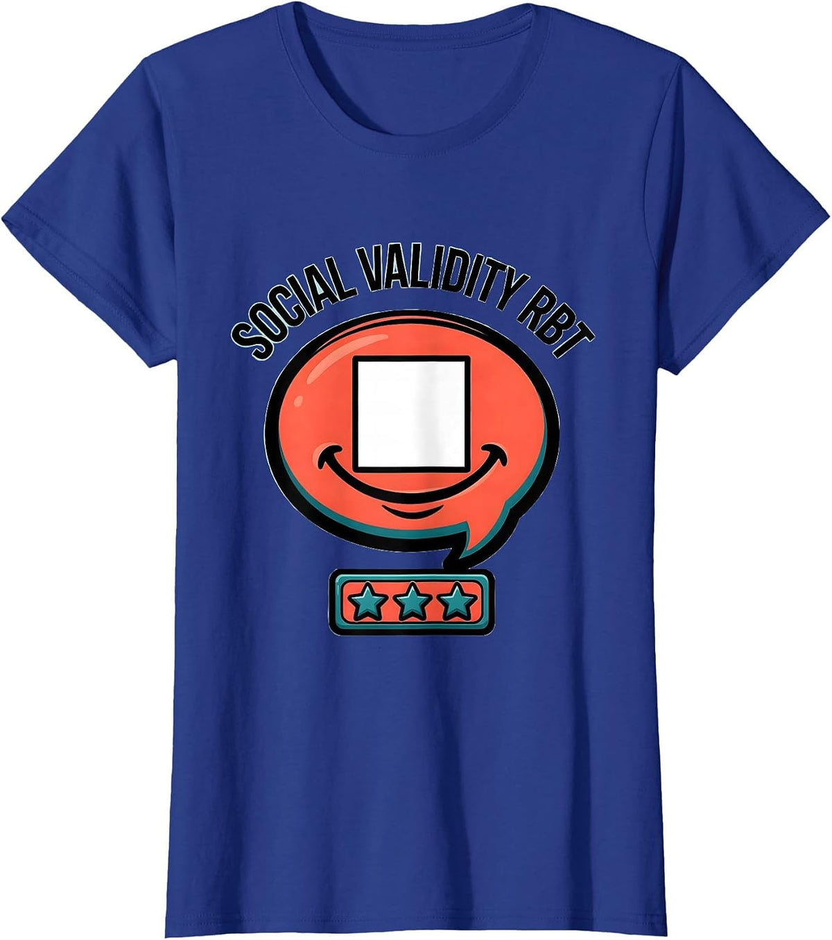 Women's Social Validity RBT Cartoon ABA Therapist Behavior Analyst T-Shirt - Royal Blue