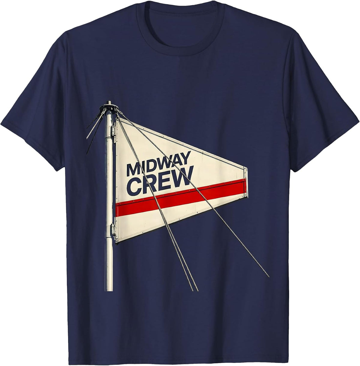 Midway Crew Swiss International Funny Circus Staff Costume T-Shirt - Navy Blue