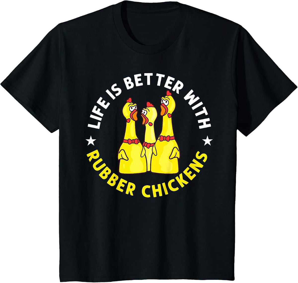 Rubber Chicken Game Funny Animals Toy T-Shirt - Black