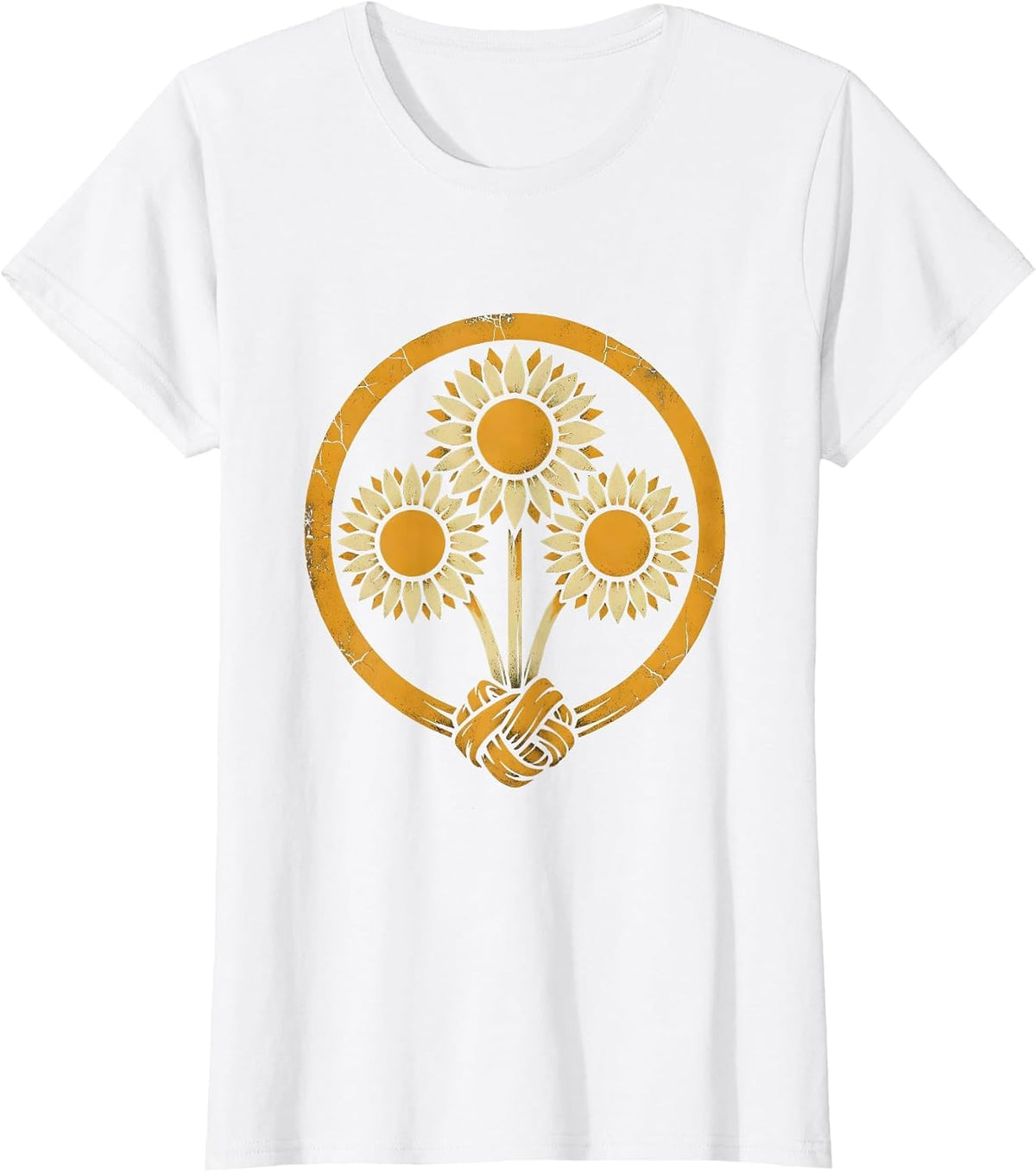 Women's 90s Country Bandana Sunflower Bouquet Graphic T-Shirt - White