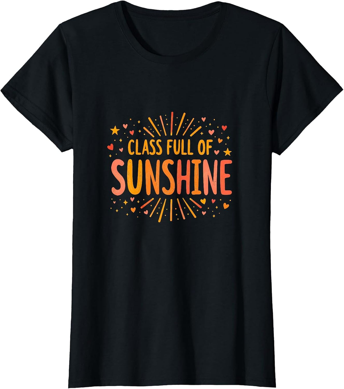 Class Full of Sunshine Teacher Design T-Shirt - Black