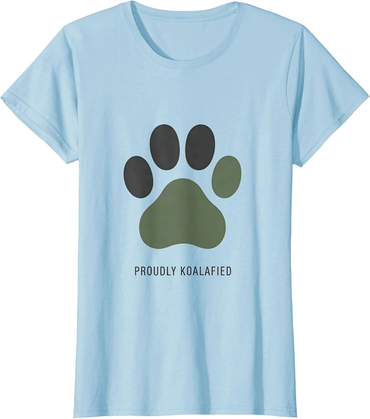 Women's Proudly Koalafied Funny Koala Lover Gift Animal Puns T-Shirt - Baby Blue