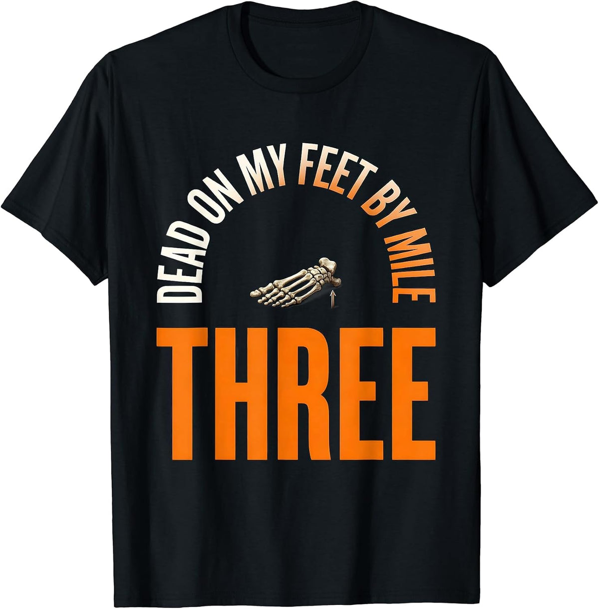 Men's Dead On My Feet By Mile Three Funny Halloween Running T-Shirt - Black