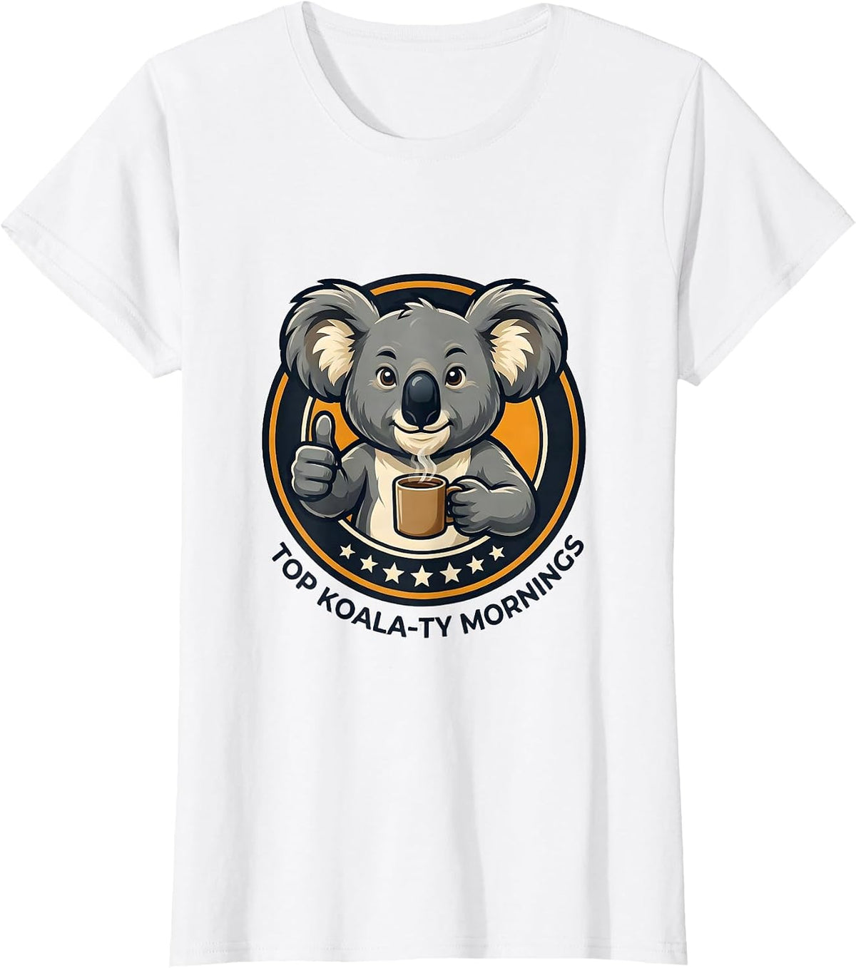 Top Koala-ty Mornings Funny Koala Pun Animal Lover Gift T-Shirt - White