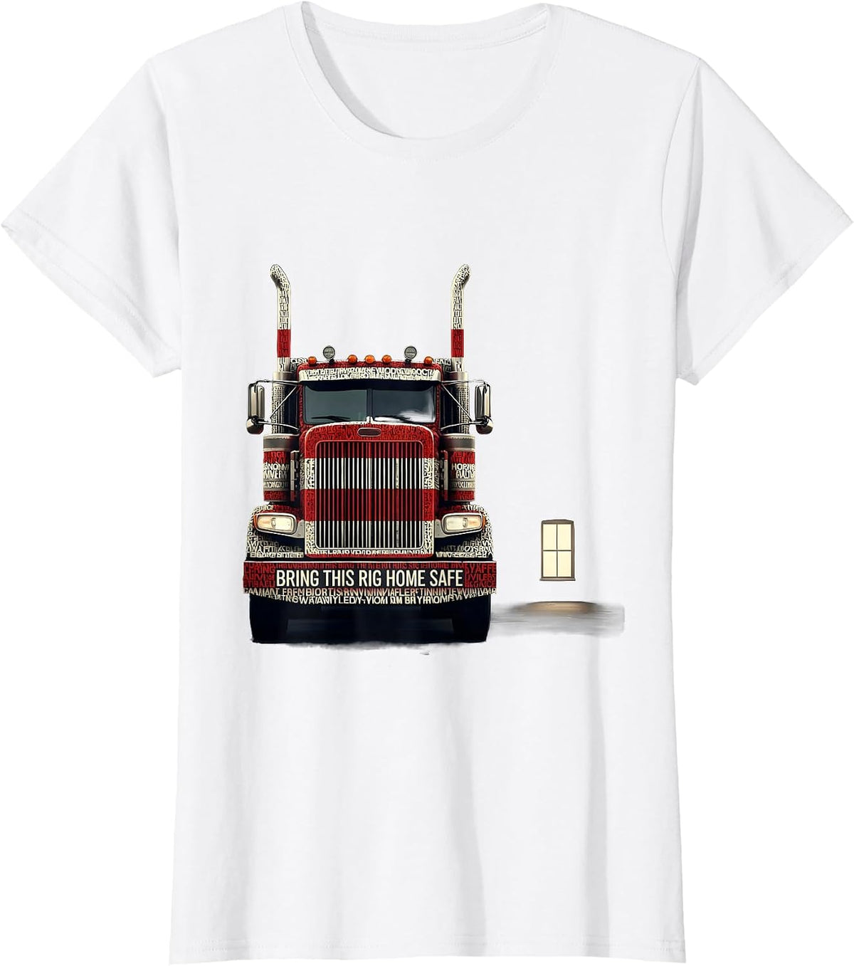 Bring This Rig Home Safe Patriotic Semi Truck Driver Trucker T-Shirt - White