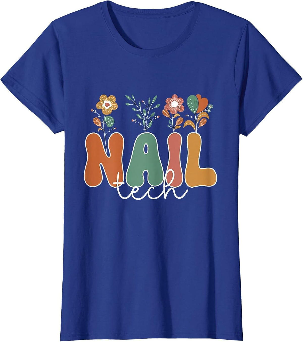 Nail Tech Flower Nail Tech T-Shirt - Royal Blue