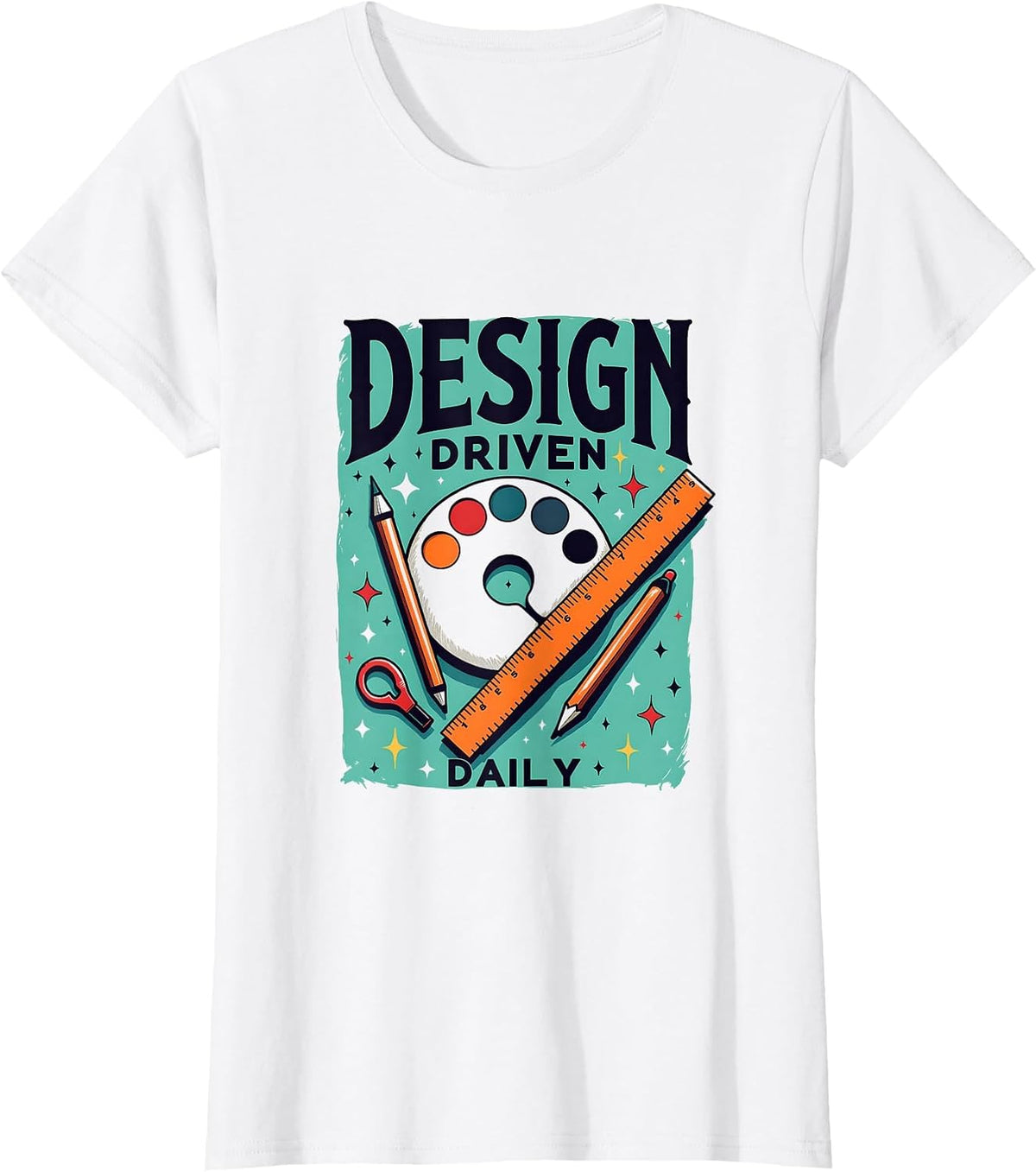 Design Driven Daily Creative Lifestyle Graphic T-Shirt - White