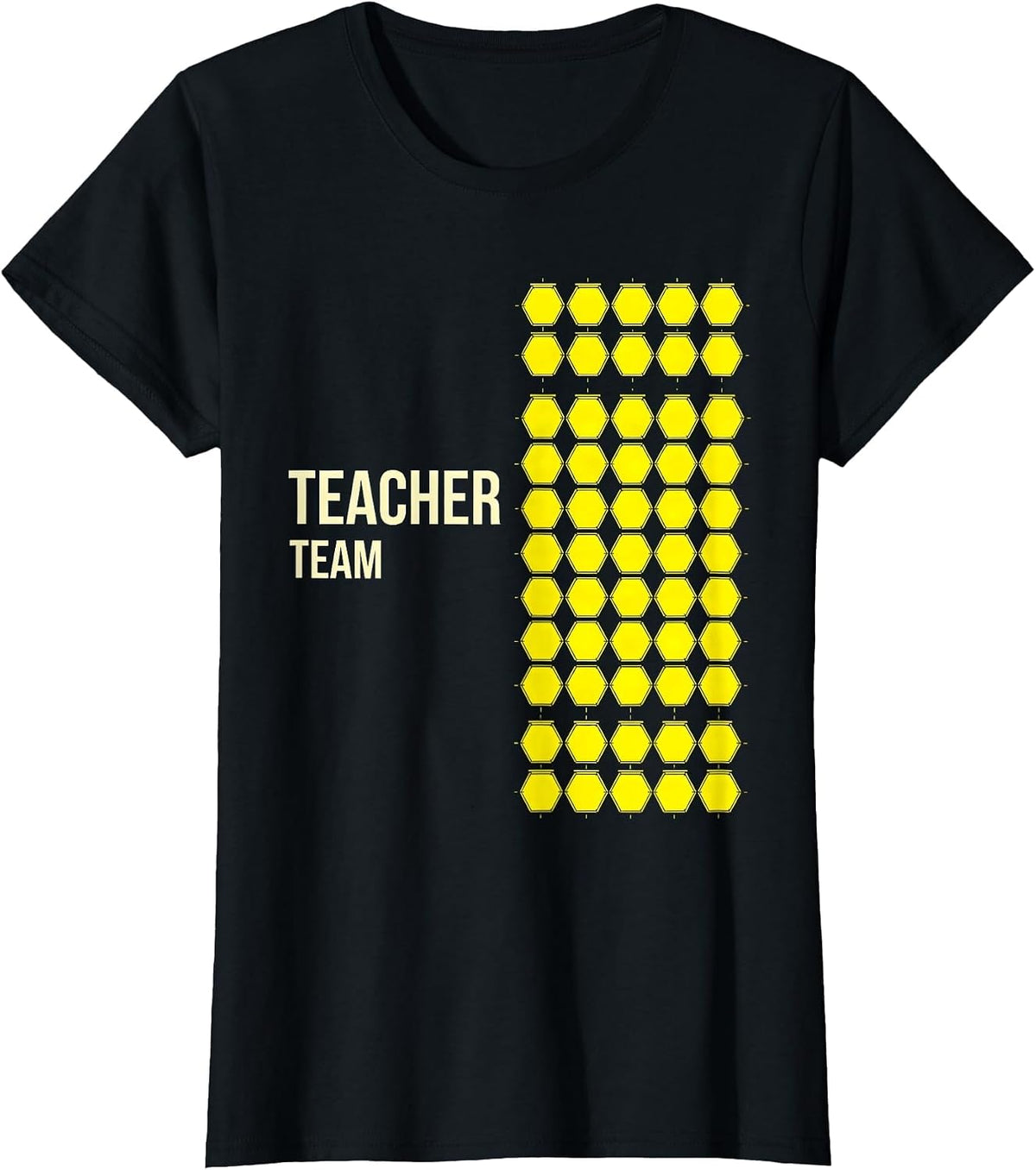 Teacher Team Minimalist School Staff Crewneck T-Shirt - Black