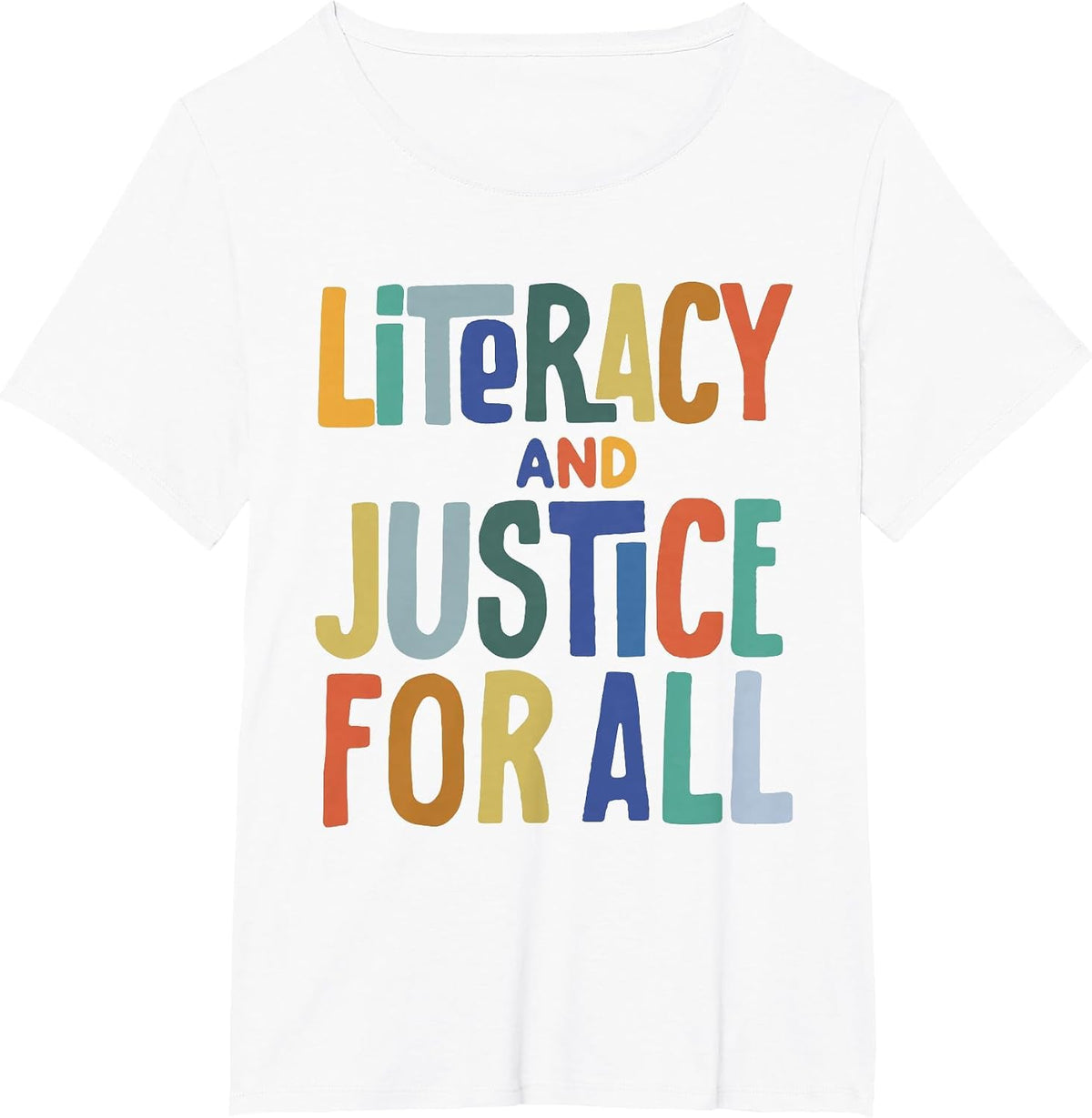 Literacy and Justice for All Protect Libraries Banned Books T-Shirt - White