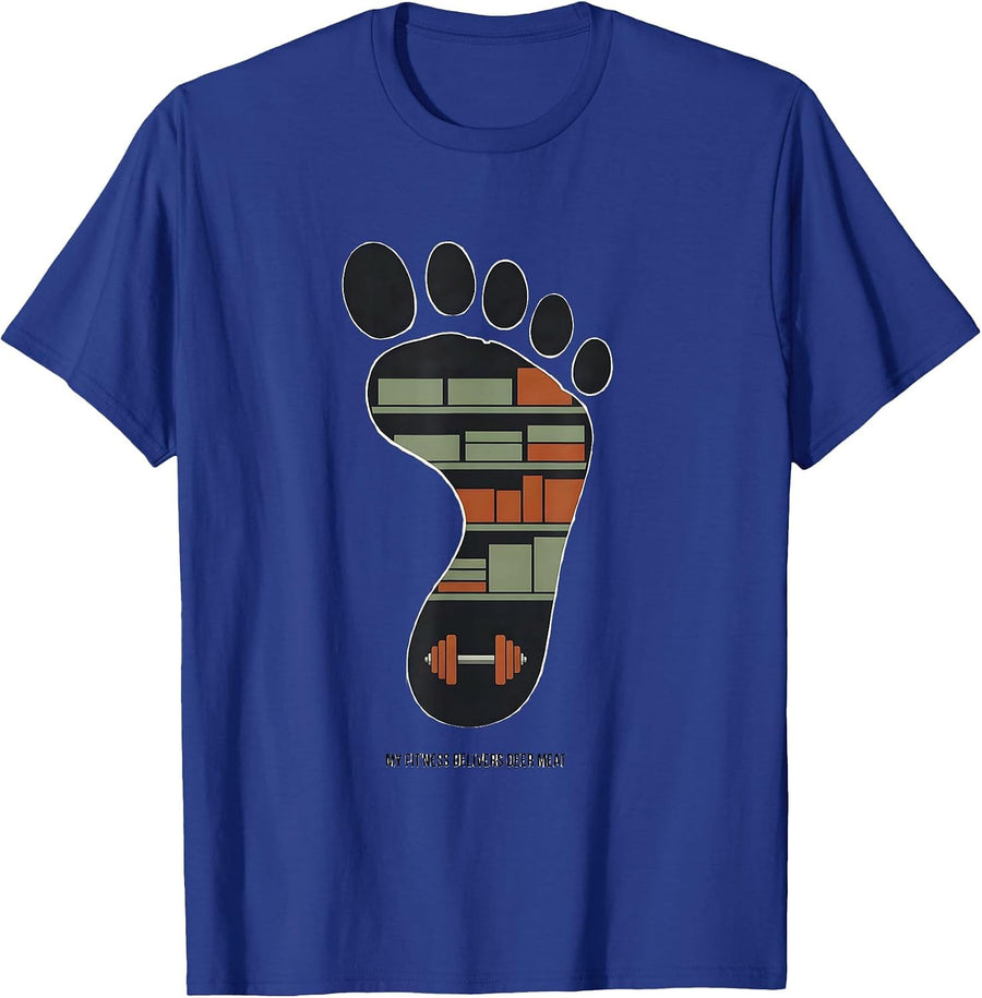 My Fit'ness Delivers Deer Meat Funny Hunting Dad Deer Hunter T-Shirt - Royal Blue