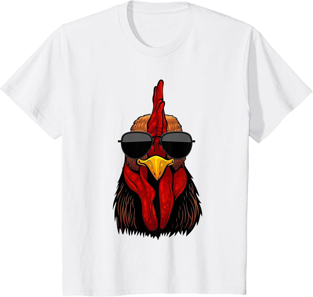 Cool Rooster Design for Men Women Kids Chicken Rooster Lover T-Shirt - White