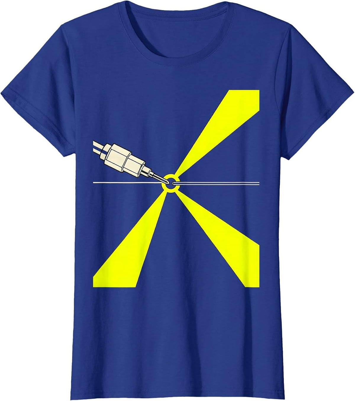 Women's Welding Torch Seam Precision Humor Blue Collar Worker T-Shirt - Royal Blue
