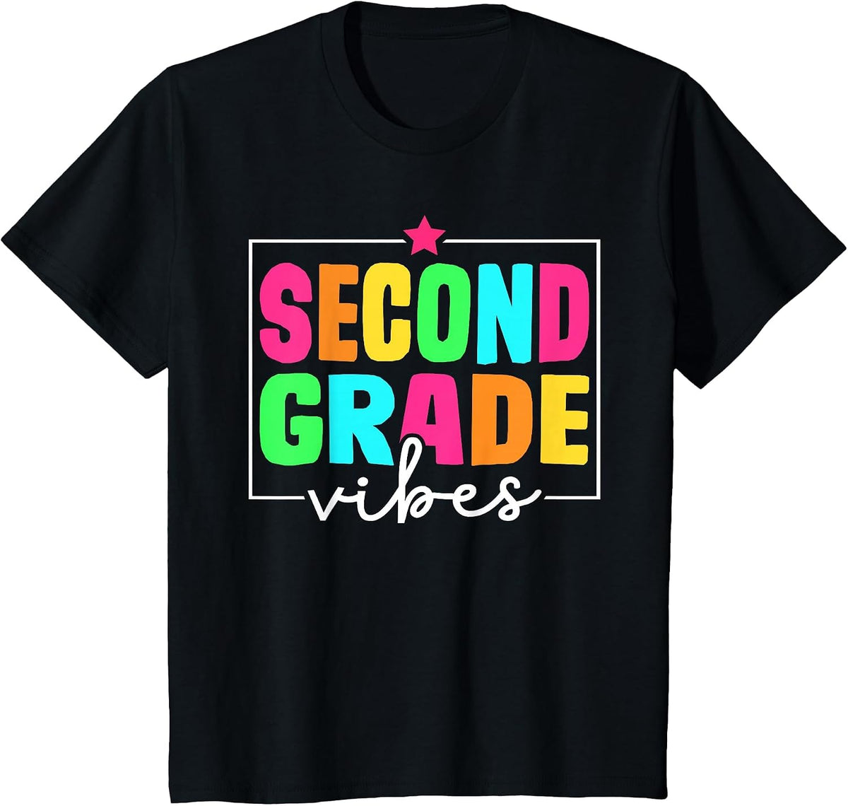Second Grade Vibes Back to School Team 1st Grade Teacher T-Shirt - Black