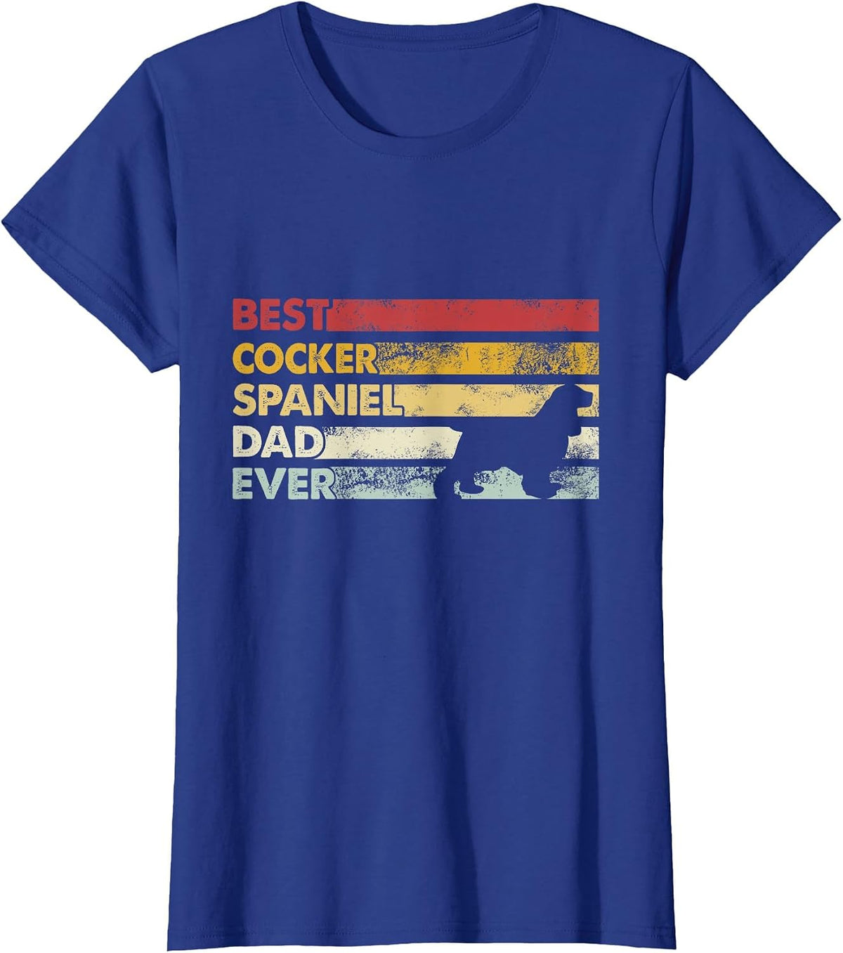 Best Dog Dad Ever - Father Cocker Spaniel T-Shirt - Royal Blue