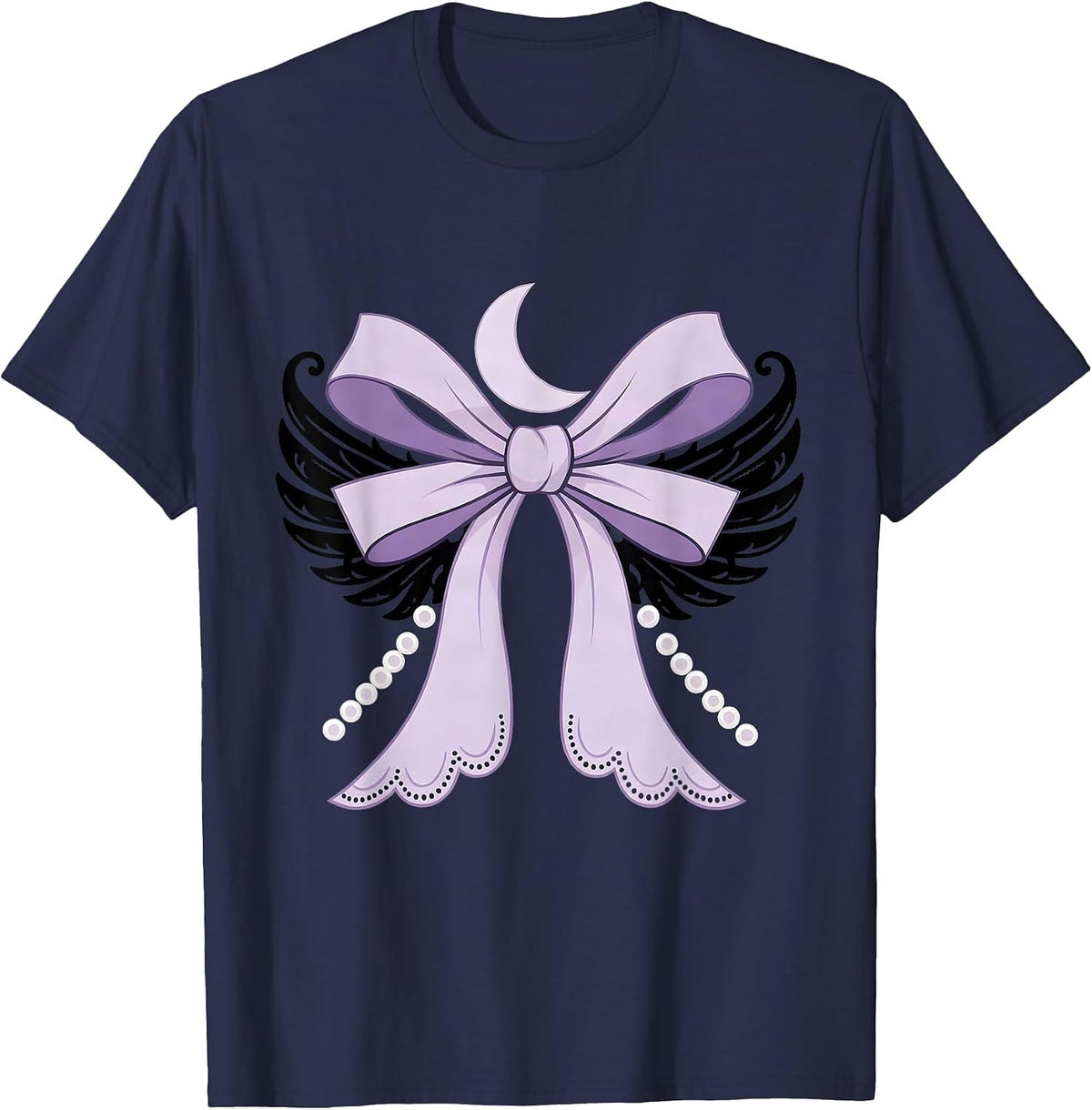 Mardi Gras Crescent Moon New Orleans Balcony T-Shirt - Navy Blue