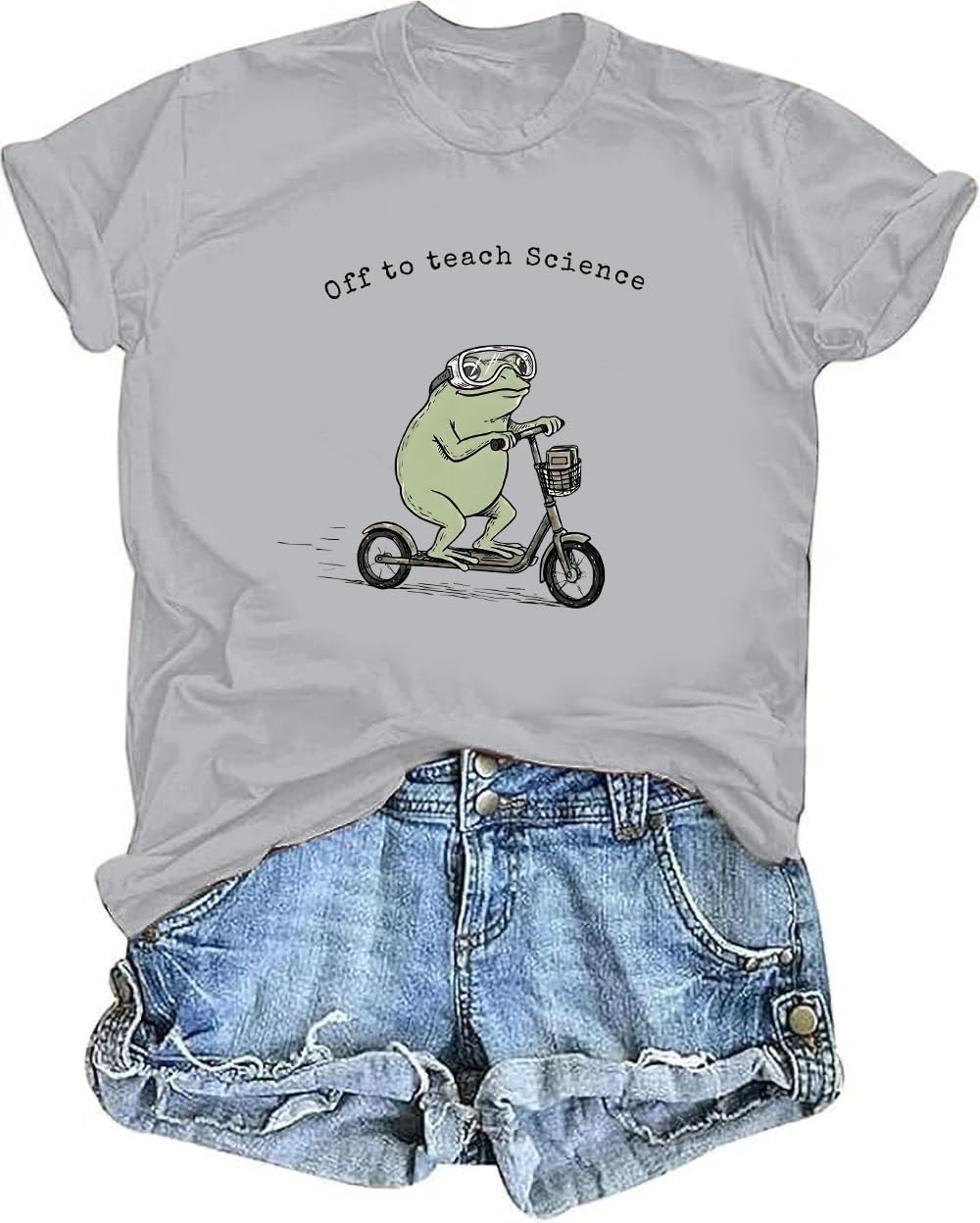 Off to Teach Science Shirt Cute Back to School Science Teacher T-Shirt - Grey
