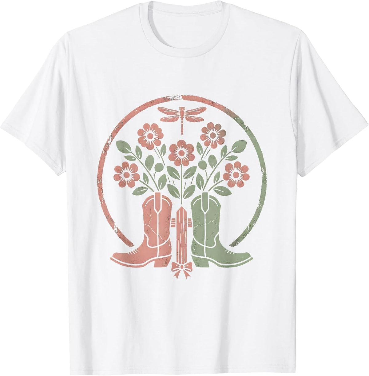Men's Worn Boots and Fence Post 90s Country Graphic T-Shirt - White