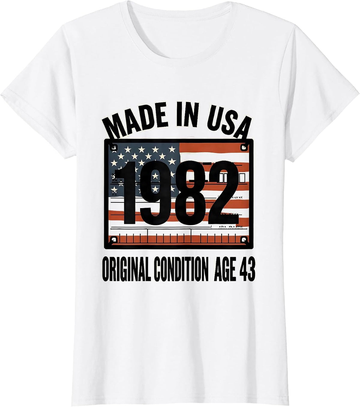 Made In USA 1982 Original Condition Age 43 Vintage T-Shirt - White