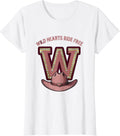 Women's Wild Hearts Ride Free Cowgirl Design T-Shirt - White