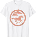 Men's Running Horse Storm Cloud Silhouette 90s Country T-Shirt - White