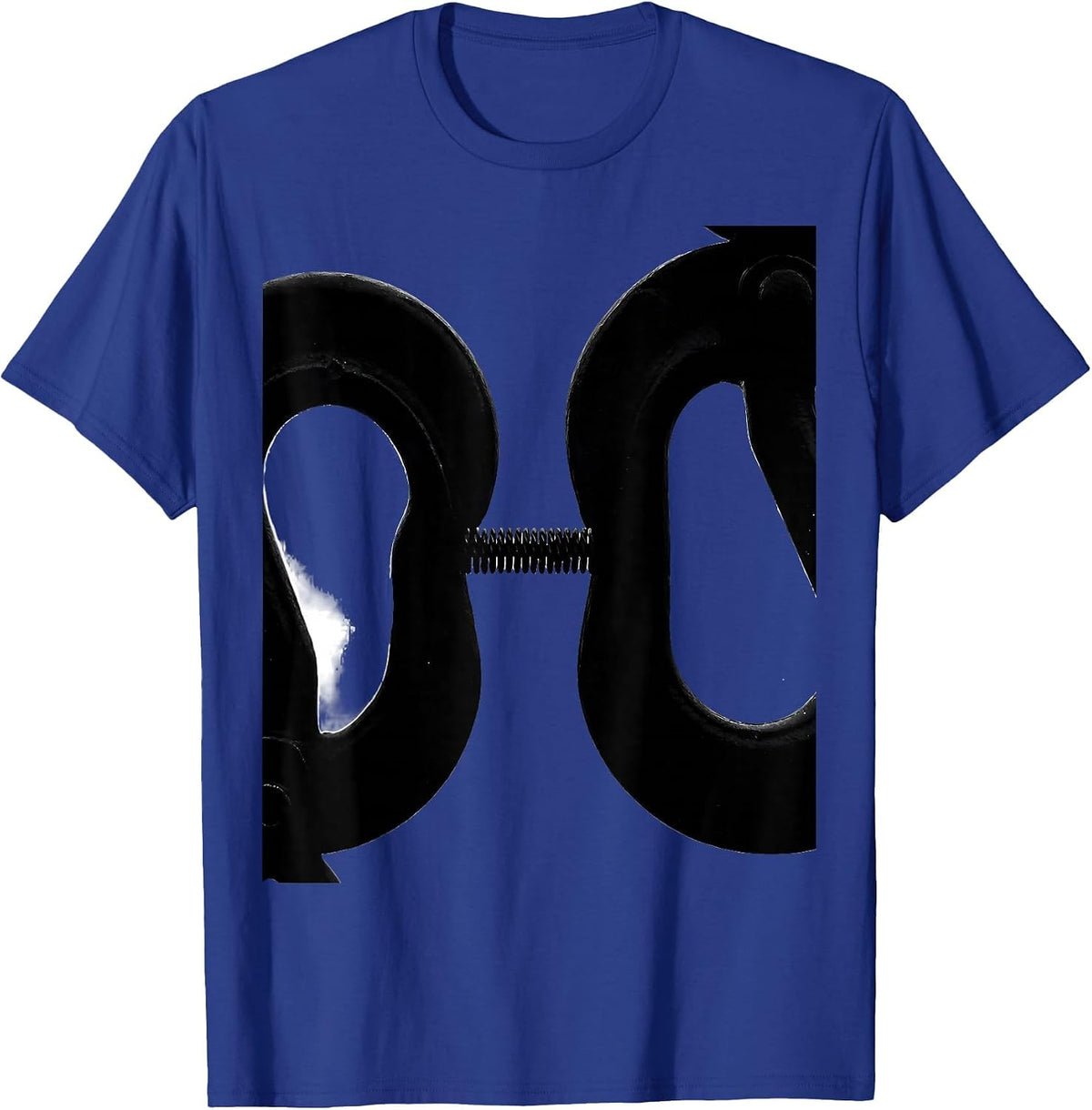 Hooked Welder Silhouette Funny Metal Worker T-Shirt - Royal Blue