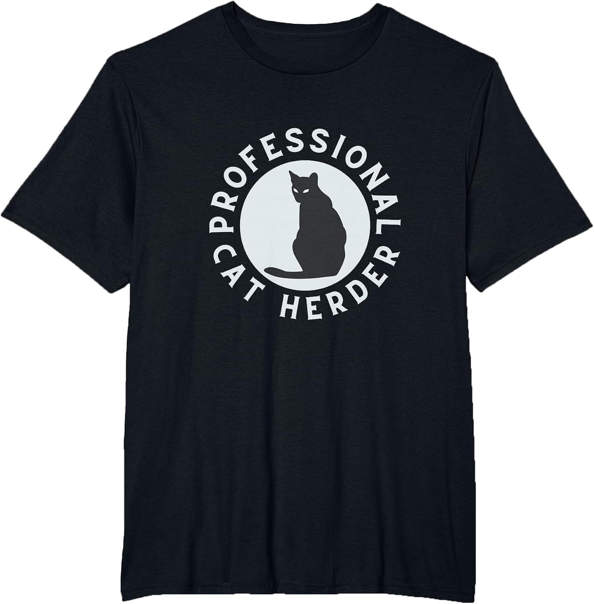 Professional Cat Herder for Cat Lovers Costume T-Shirt - Black