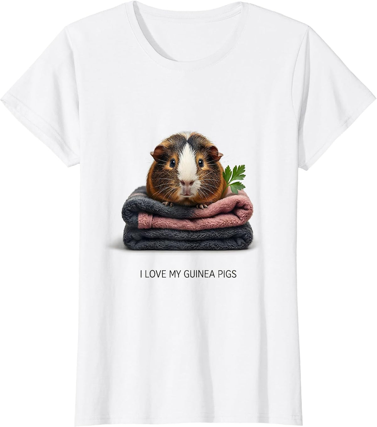 I Love My Guinea Pigs Funny Pig Lover Guinea Pig Enthusiast T-Shirt - White
