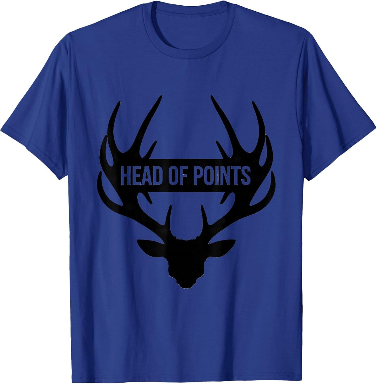 Head Of Points Funny Deer Hunting Hunter Dad Gift T-Shirt - Royal Blue