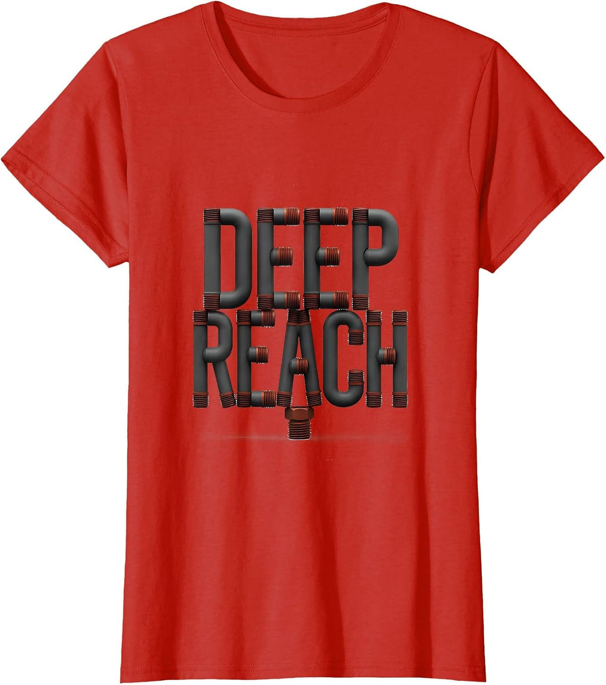 Deep Reach Oilfield Worker Rugged Occupational Pride Gift T-Shirt - Red
