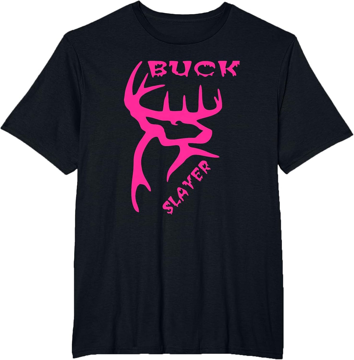 Buck Slayer Whitetail Deer Tee T-Shirt - Black