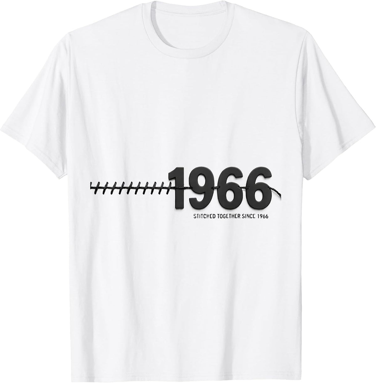 Men's Stitched Together Since 1966 Vintage Legends Born T-Shirt - White