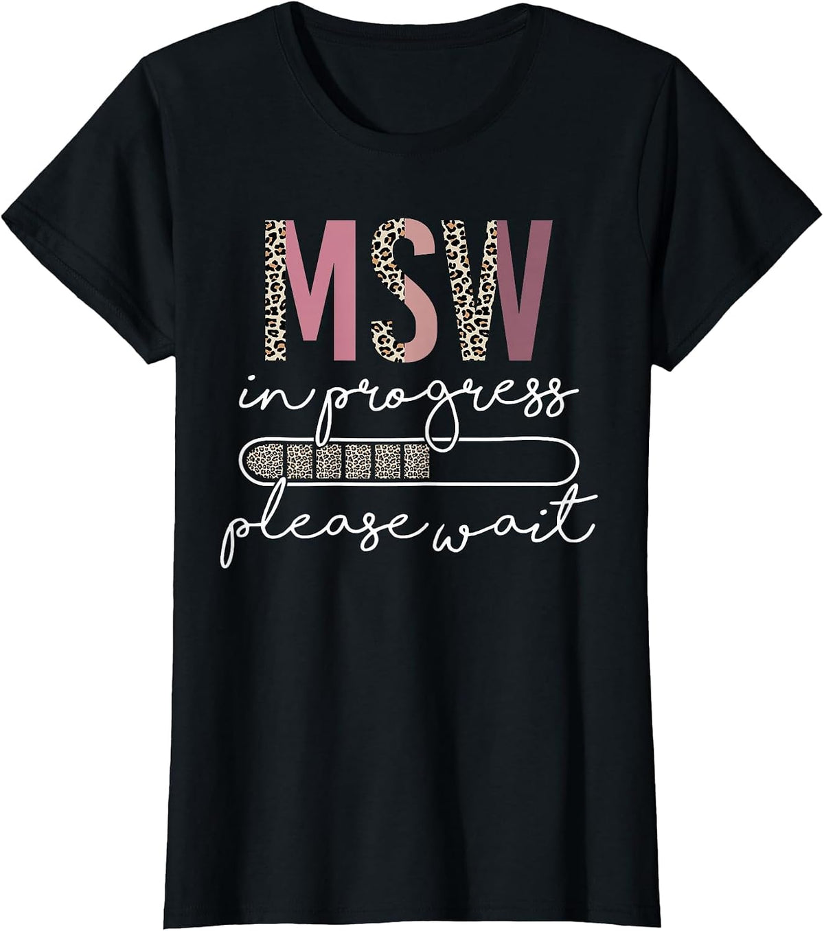 Master Social Worker MSW Graduation Social Work Student T-Shirt - Black