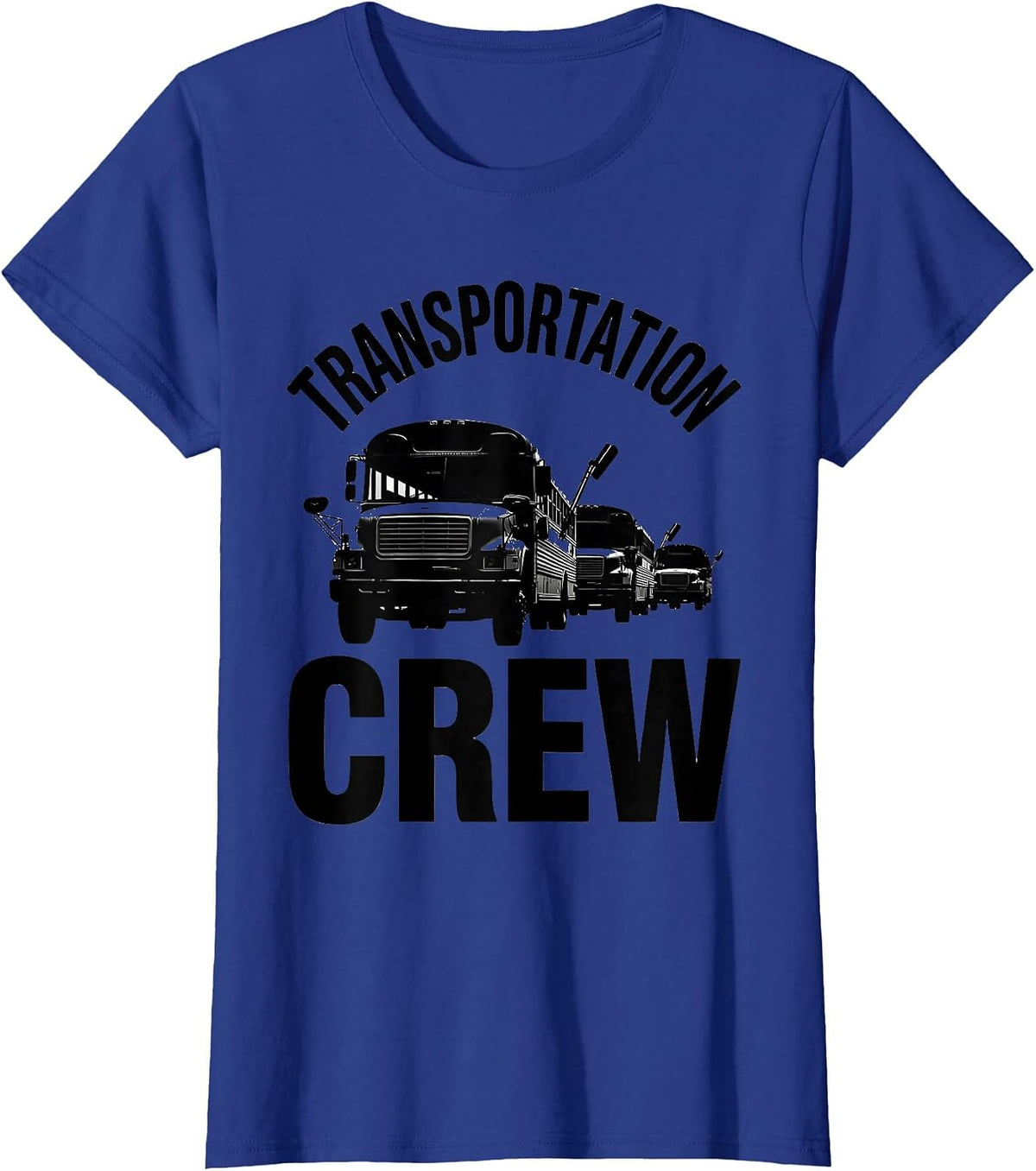 Women's Transportation Crew School Bus Driver Transportation Staff T-Shirt - Royal Blue