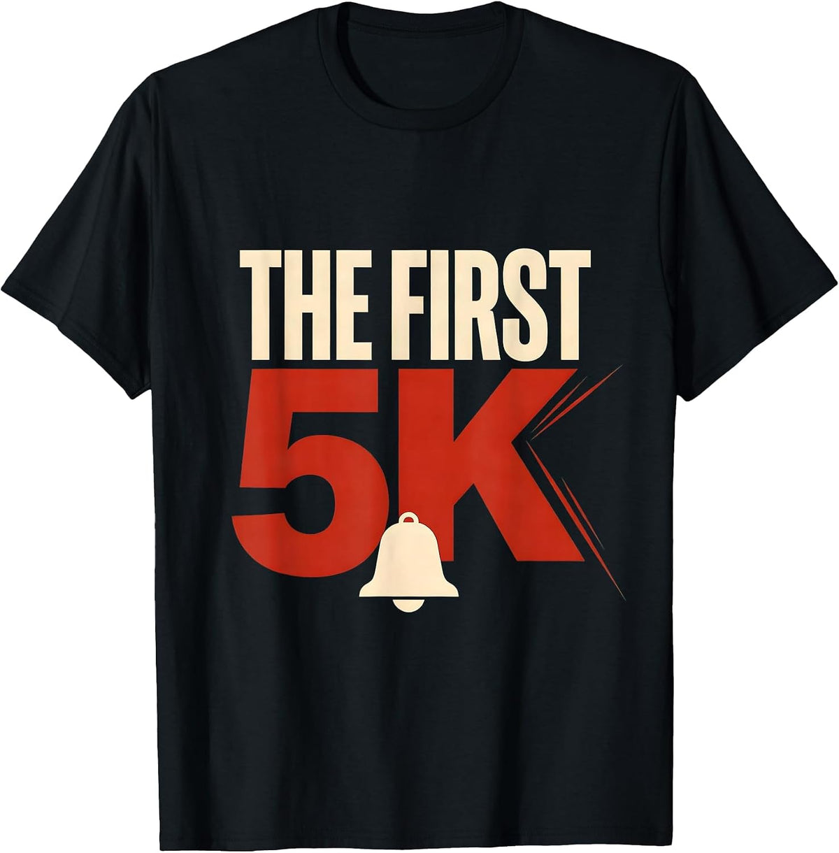 Men's The First 5K Funny Christmas Running Pun Runner Gift T-Shirt - Black