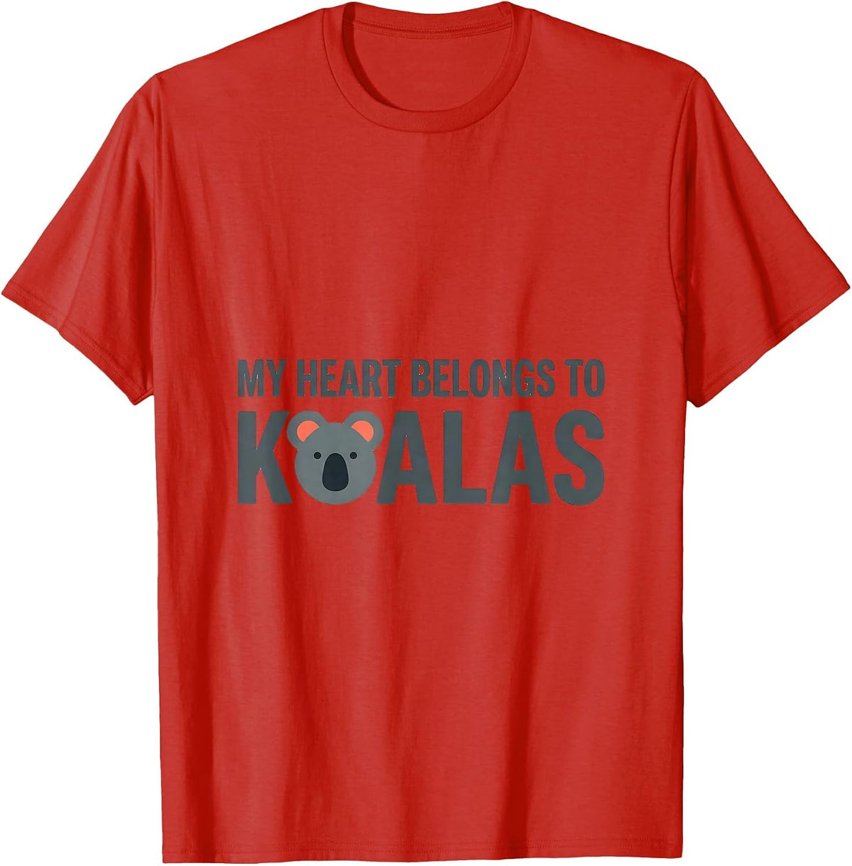 Men's My Heart Belongs To Koalas Funny Koala Lover Animal Humor T-Shirt - Red