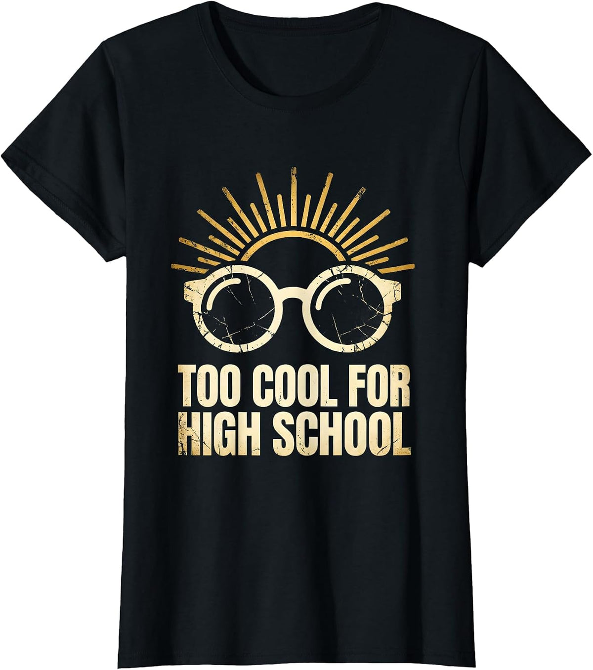 Too Cool For High School Middle School Teacher T-Shirt - Black